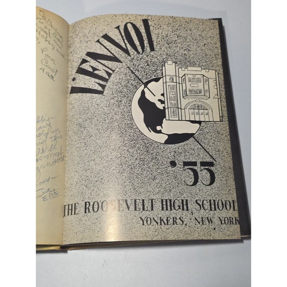 VINTAGE‎ 1955 ROOSEVELT HIGH SCHOOL YEARBOOK L'ENVOI YONKERS NEW YORK HARDBACK